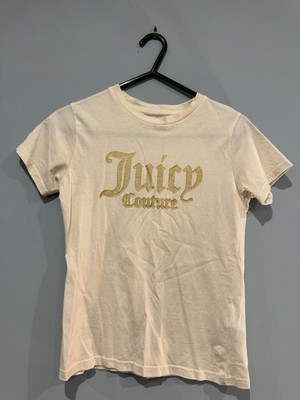 Juicy Couture creme und gold Baby T-Shirt in XS / 9-10 Jahre.