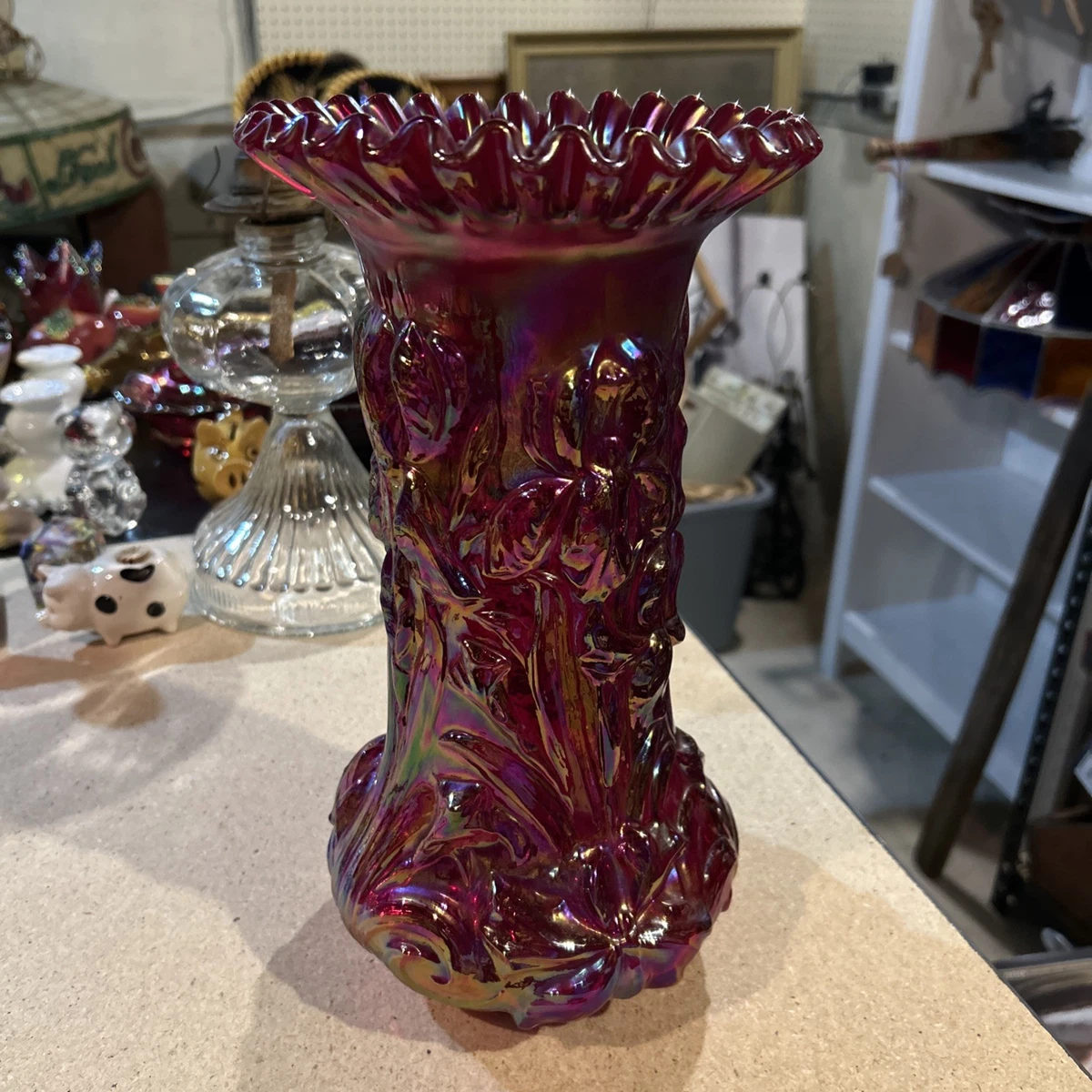 Fenton Red Carnival Glass products for sale | eBay
