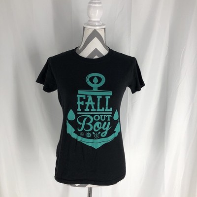 FALL OUT BOY Official Women's ''Anchor'' Logo Band T-Shirt Large