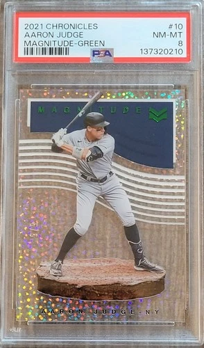 Aaron Judge 2021 Chronicles Magnitude #10 Green PSA 8 NM-MT Yankees