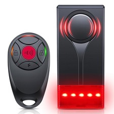 Car Vibration Sound  Light Alarm with Remote, 108dB Automobile Anti-Theft Vi...