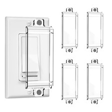 4 Pack Light Switch Cover Guard, Magnetic Lock, Clear Wall