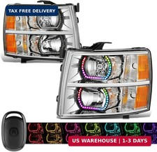 Pair of Headlights Compatible with 2007-2013 Chevy Silverado 1500,