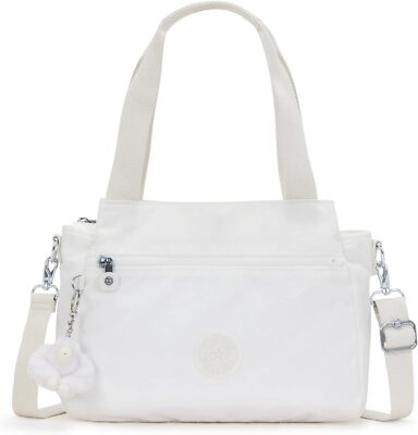Kipling Elysia Shoulder Bag 11.5''L x 9''H x 5''D, Pure Alabaster 