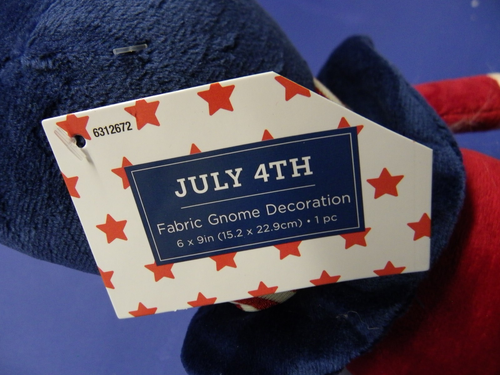 Peluche Gnomo Patriottico 4 Luglio Decorazione Bambola USA 10" Alto - Foto 6 di 8