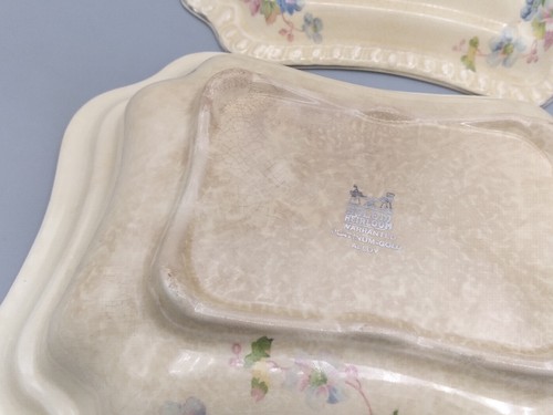 SALEM HEIRLOOM LIDDED DISH PLATINUM GOLD ALLOY PASTEL FLORAL DESIGN EUC ART DECO - Picture 7 of 12