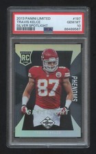 POP 2  PSA 10 TRAVIS KELCE 2013 PANINI LIMITED SILVER PRIZM RC SPOTLIGHT #ED /49