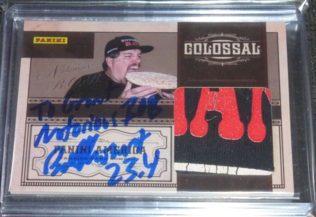 2012 PANINI COLOSSAL RELIC WORN SHIRT NOTORIOUS B.O.B BOB SHOUDT AUTO EATER RARE