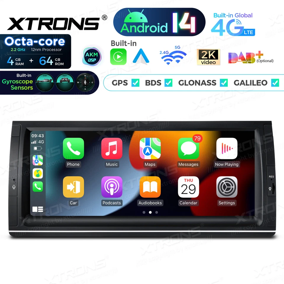 XTRONS Für BMW X5 E53 Autoradio 10.25" Android 14 4G+64GB GPS Navi mit Gyroskop - Bild 2 von 4