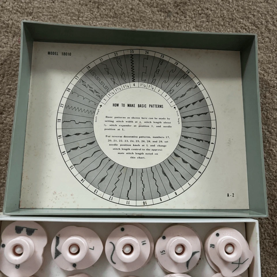 Sears Kenmore Sewing Machine Vintage Cam Set 18010 Set Of 30 - Image 2 of 4