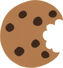 Sticker - Chocolate Chip Cookie Bite Mark Dessert Yummy Food Cute 3" Decal 11403