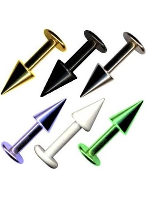 STECKER PIERCING LABRET MIT SPITZE LIPPE NASE OHR HELIX TRAGUS ROOK DAITH LOBE