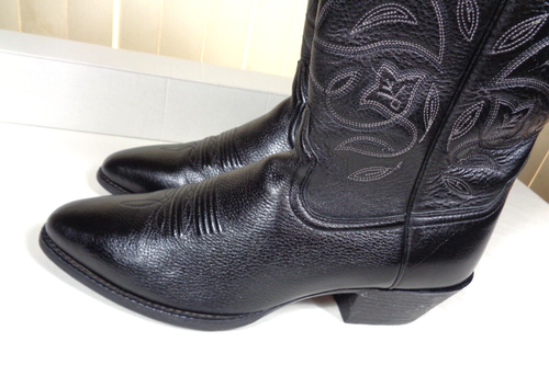 Ariat Cowboy Boots Women's 9 B Black Leather Style 15770 Heritage Western ~ NEW - Picture 10 of 23