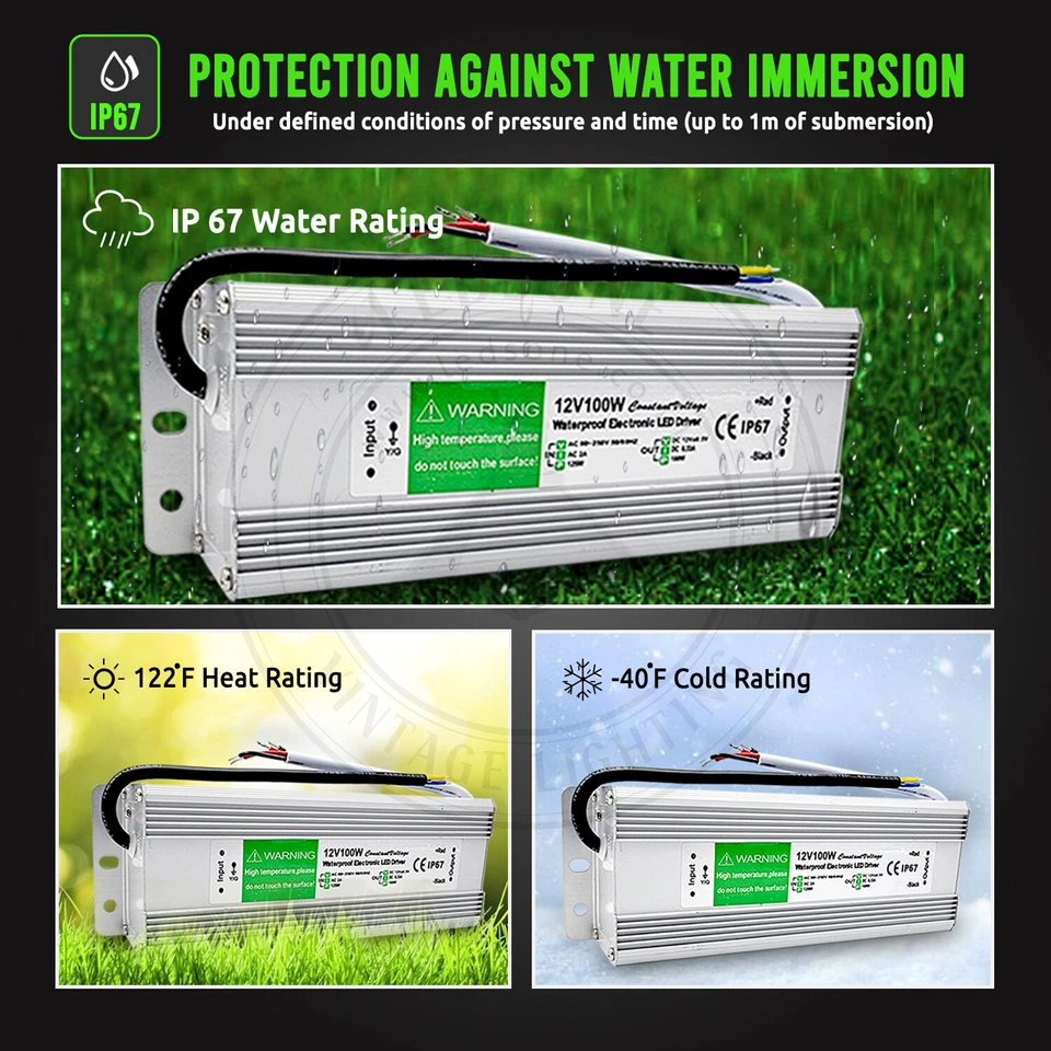 DC 12V LED Driver 10W-350W Transformer IP67 Waterproof Power Supply For Outdoor - Image 4 of 4