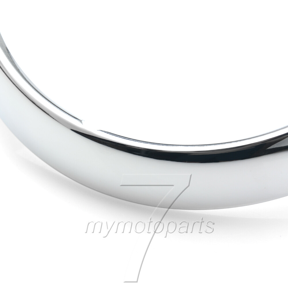 OUMURS 7-Inch Headlight Trim Ring – Chrome/Black For Harley Touring/Street Glide/FLHT/FLHR (Steel) 5 thumbnail image