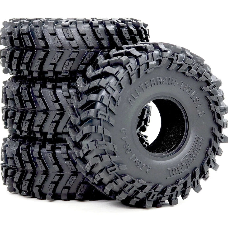 4x RC Soft Sticky 1.0 Schlamm Reifen für RC Crawler 1/24 SCX24 FCX24 1/18 TRX4M - Bild 3 von 3