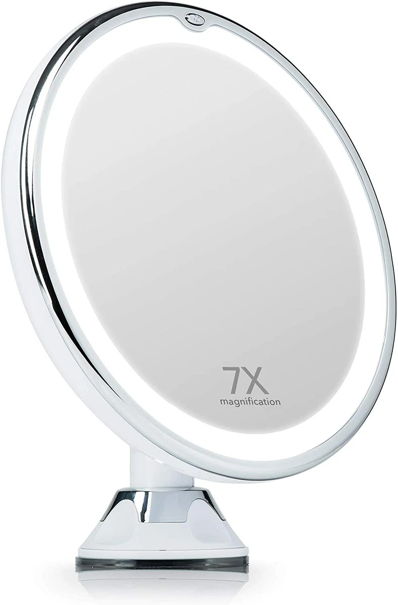 Fancii 7X Magnifying Lighted Vanity Makeup Mirror with 20 Natural LED Ring  Light