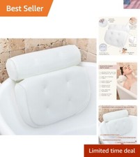 Luxurious Waterproof Bath Pillow with Suction Cups for Spa-like Relaxation