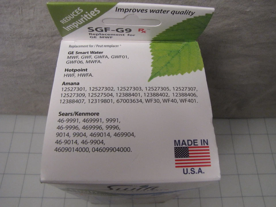 Filtro de agua de reducción farmacéutica Swift SGF-G9 reemplaza GE MWF NUEVO Foto 3 de 4