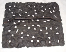 Primitive Antique *CAST IRON COBBLE STONE PEBBLES Flat w RAISED BOOT SCRAPER