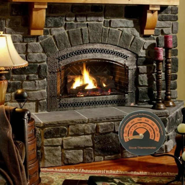 Stove Pipe Thermometer For Wood Stoves Magnetic With Safety Wire