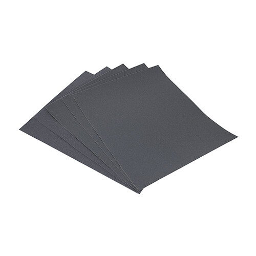 Timco Wet Dry Sanding Sheets Sandpaper Abrasive 1200 Grit Black 230x280mm - 5pcs