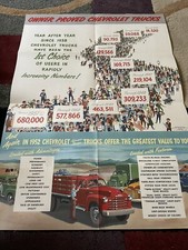 1952 Chevrolet Truck Foldout Sales Brochure Original