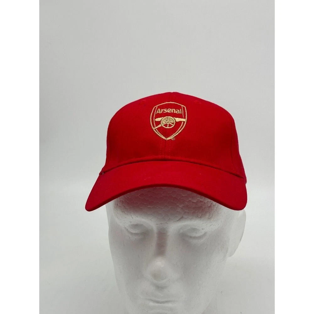 Cap America Hat Adult Adjustable Red Arsenal Soccer Team Hook And Loop Mens NEW