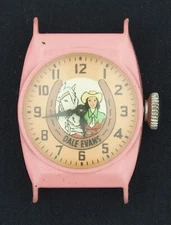 Old Ingraham Dale Evans Western Cowgirl Character Watch w/ Pink Case for Repair