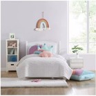 New Koolaburra by UGG Squiggle Kids 3 Piece Full/Queen Velvet Quilt Set White