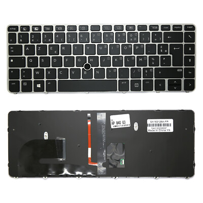 Clavier AZERTY Français De Remplacement Pour HP EliteBook 840 G3 / G4 Et 745 G3 / G4 - Avec TrackPoint