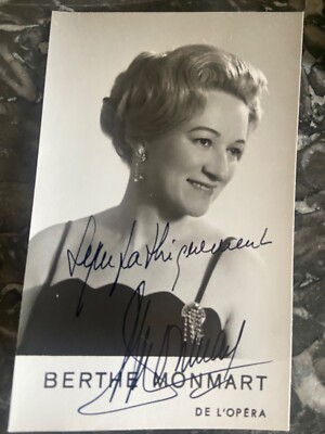 Sopran Berthe MONMART Autogramm signiert OPER
