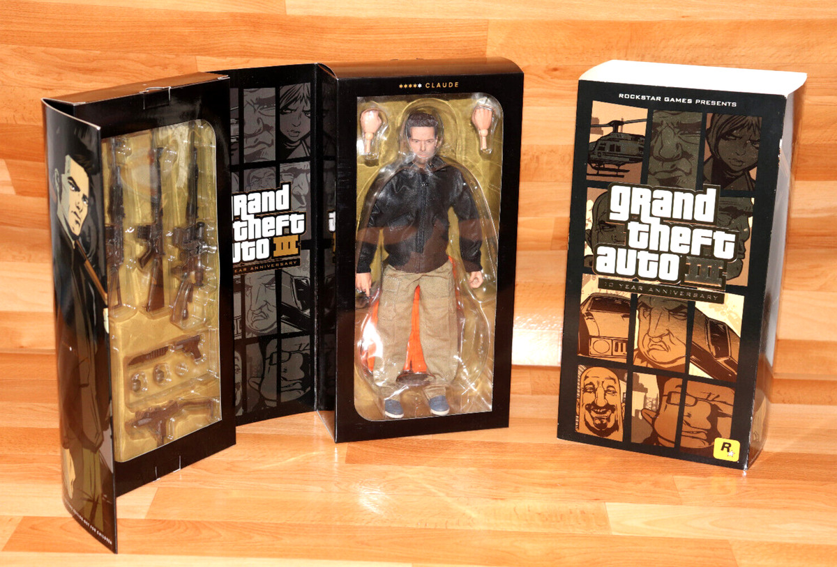 Grand Theft Auto 3 10 Year Anniversary Claude Figur Gta3 Playstation 3