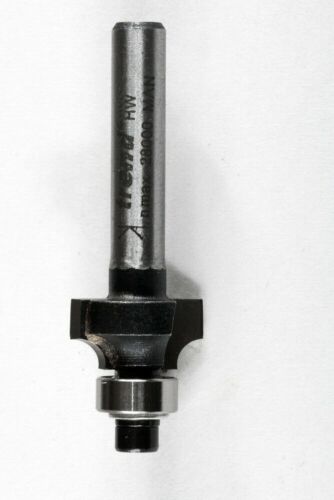 Trend Router Bit, 3.2 mm  Round Over Radius Cut,  Bearing Guided 1/4" Shank  TCT - Afbeelding 1 van 6
