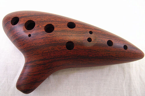 New Wood Grain(1) 12 Holes Ocarina Flute - ABS resin plastic / Free shipping - Afbeelding 1 van 4