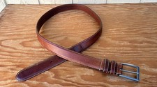 Eddie Bauer men's genuine Italian leather belt size 38. Brown.Made in USA