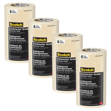 Scotch Contractor Grade Masking Tape: 1.41 in. x 60 yds. Tan 24-pack