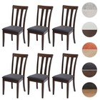6er-Set Esszimmerstuhl HWC-G46, Küchenstuhl Stuhl, Stoff/Textil Massiv-Holz