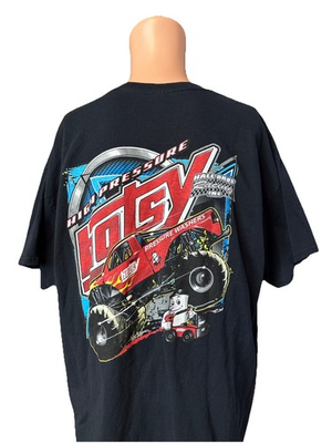 #ad Vintage Hall Bros Racing High Pressure HOTSY Monster Truck Black Shirt Sz XL $25.50