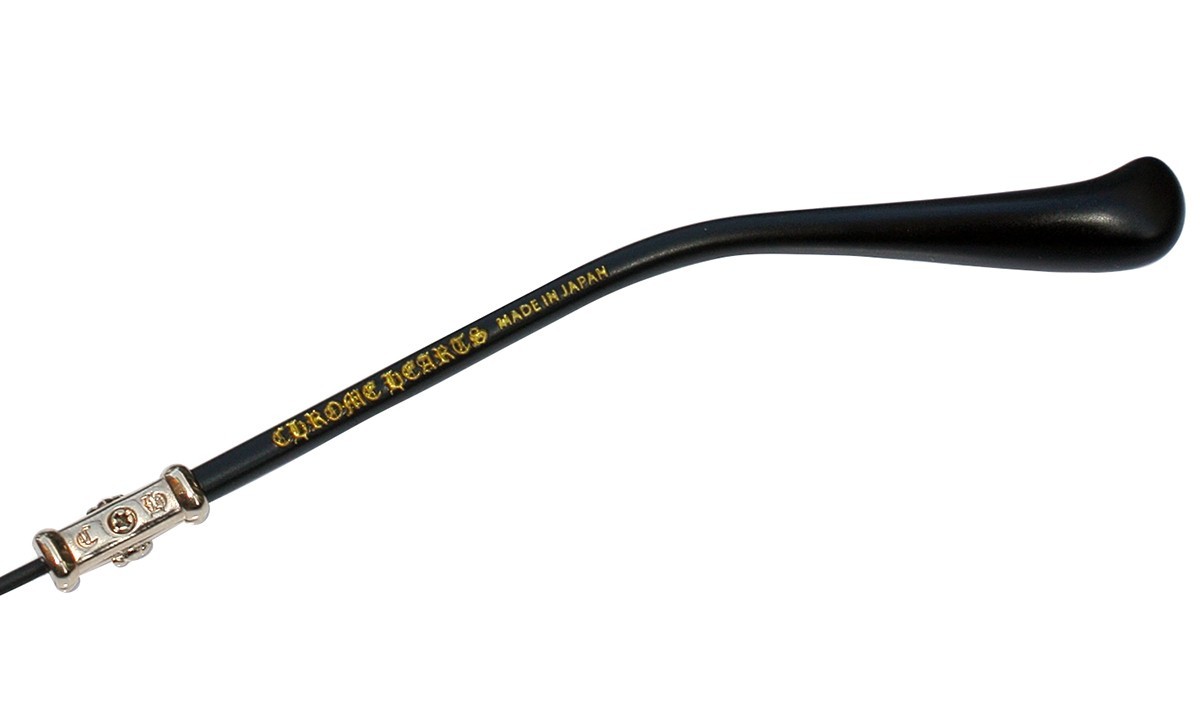 CHROME HEARTS PILLS III MATTE BLACK 18K GOLD PLATED EYEGLASSES | eBay