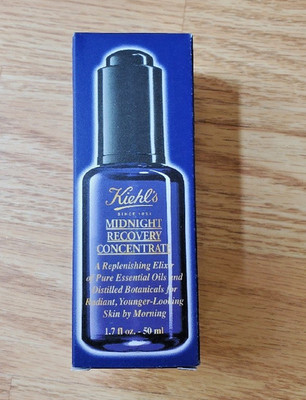 Kiehl's Midnight Recovery Concentrate Night Repair Face Oil Serum 1.7 Oz /50 mL