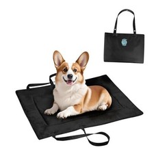 Waterproof Foldable Dog Bed Pad, Portable Travel Pet Mat 31"x24" Black