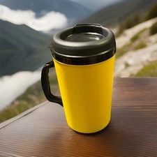 Foam Insulated 34 oz. Thermo Serv Travel Coffee Mugs In Yellow