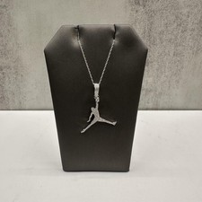 Diamond Basketball Necklace in 10kt White Gold – 0.16ctw Diamonds, 18 Inches