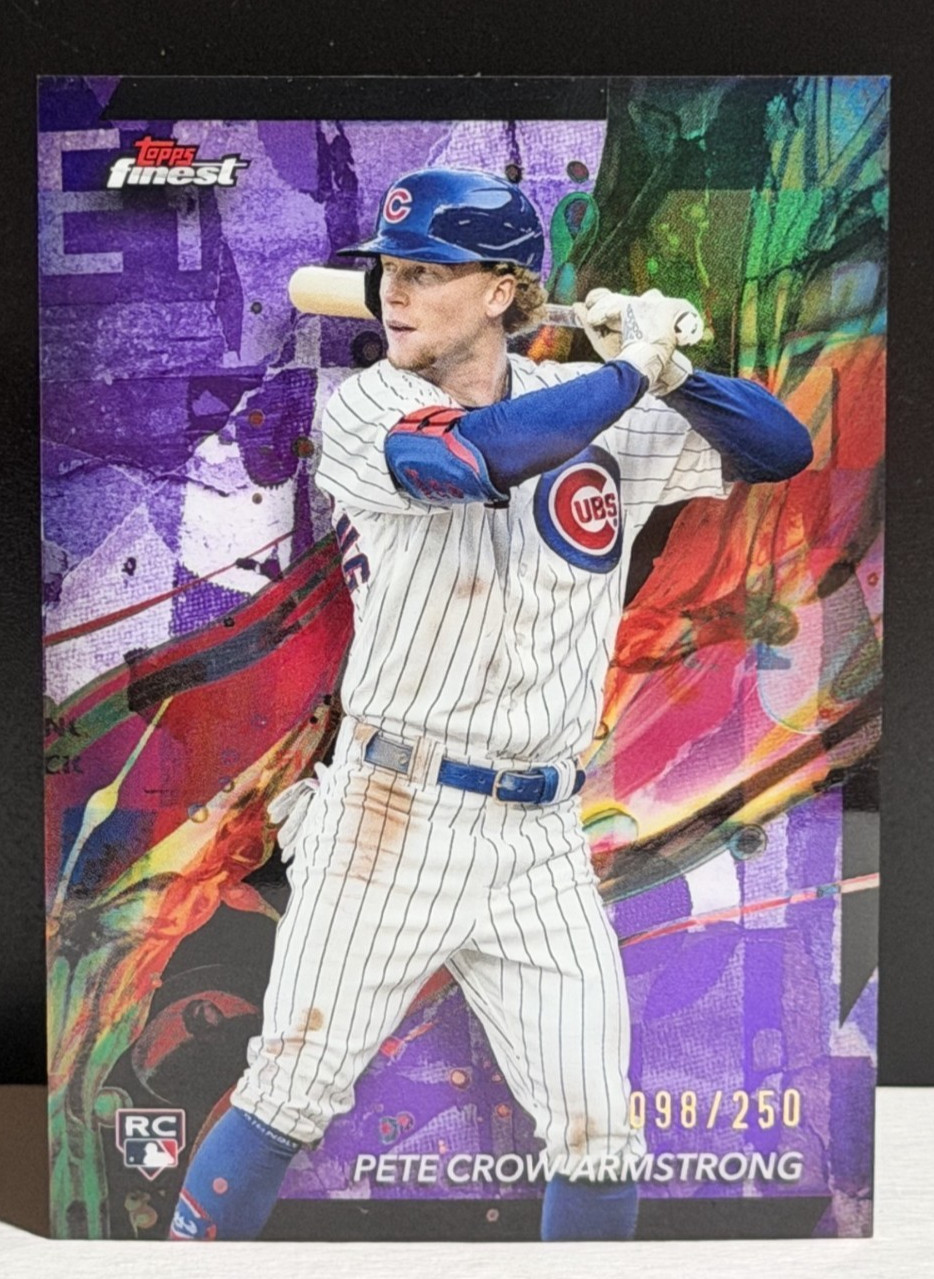 2024 Topps Finest Pete Crow-Armstrong #53 Purple Refractor /250 (RC) ~ Cubs