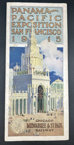 Vtg. 1915 Panama Pacific Expo. SF Chicago Milwaukee & St. Paul Railway Booklet