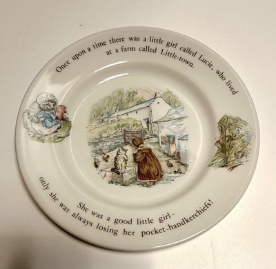 Wedgwood von Etrurien Barlaston Keramik Teller Mrs Tiggy Winkle 7'' Beatrix Potter