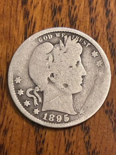 1895 BARBER QUARTER 90% SILVER UNITED STATES AUTHENTIC