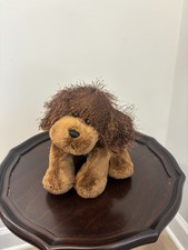 Ganz Webkinz Chocolate Brown Dog 9" Plush Puppy Shaggy no code HM195