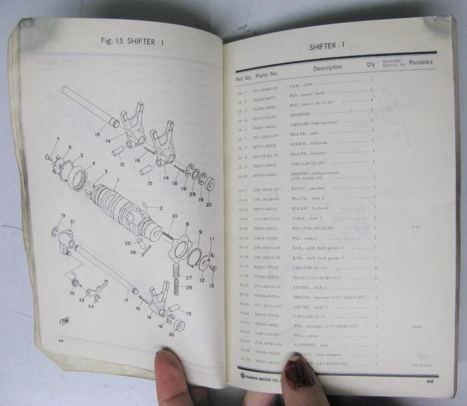 YAMAHA XS500 '76 Type 1H2 for Europe 1976 Illustrated Motorcycle Parts List - Image 2 of 4